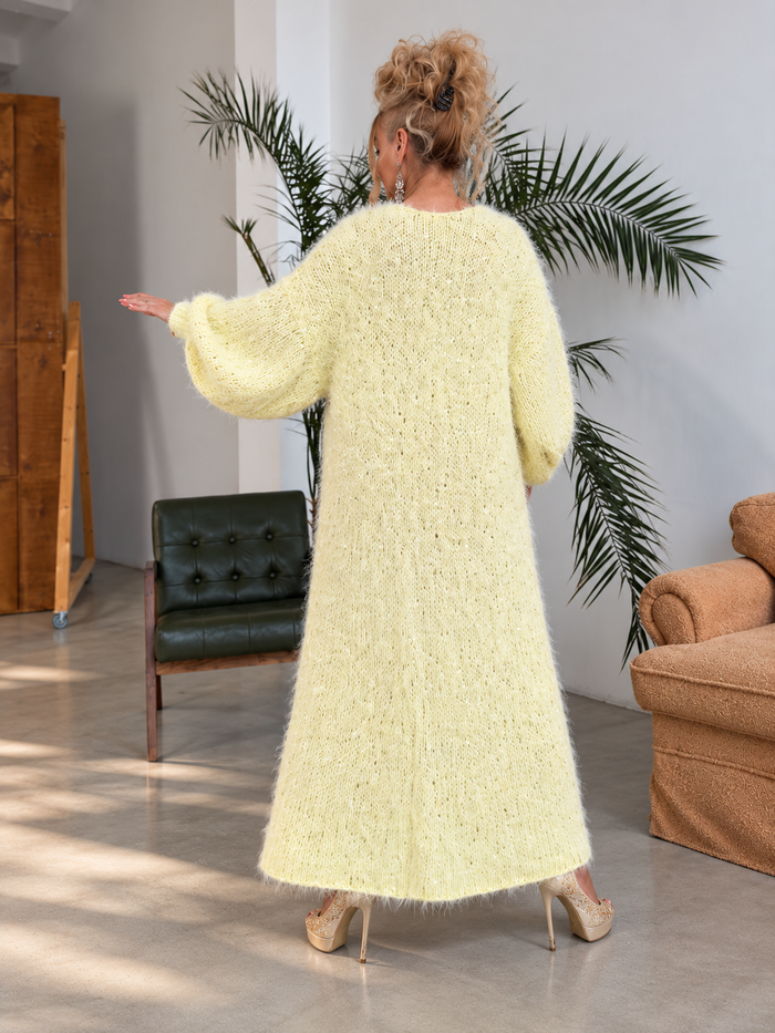 Taupe Openwork Cardigan thumbnail 3